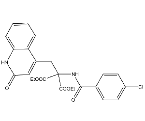 2-(4-氯苯甲酰基)氨基-2-(2-氧代-1,2-二氢喹啉-4-基)甲基丙二酸二乙酯