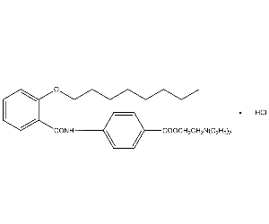 4-[（2-辛氧基）苯甲酰基] 氨基苯甲酸2-二乙氨基乙酯盐酸盐 
