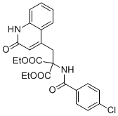 Diethyl 2-(4-chlorobenzamido)-2-[(2-oxo-1,2-dihydroquinolin-4-yl)methyl]malonate