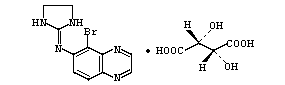5-溴-6-(咪唑啉-2-基)氨基喹喔啉-L-酒石酸盐 