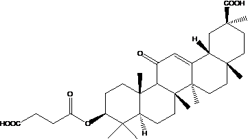 3- (3-羧基-1-氧代丙氧基)-11-氧代齐墩果-12-烯-29-甲酸