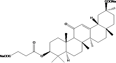 3- (3-羧基-1-氧代丙氧基)-11-氧代齐墩果-12-烯-29-甲酸二钠盐