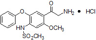 N-[4-2-(氨基乙酰基)-5-甲氧基-2-苯氧基苯基)]-甲磺酰胺盐酸盐